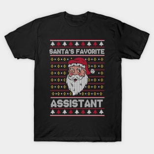 Santa's Favorite Assistant // Funny Ugly Christmas Sweater // Assistant Holiday Xmas T-Shirt